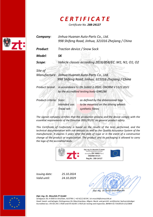 Certificate Zertifikat_288-24127_SK_Sock
